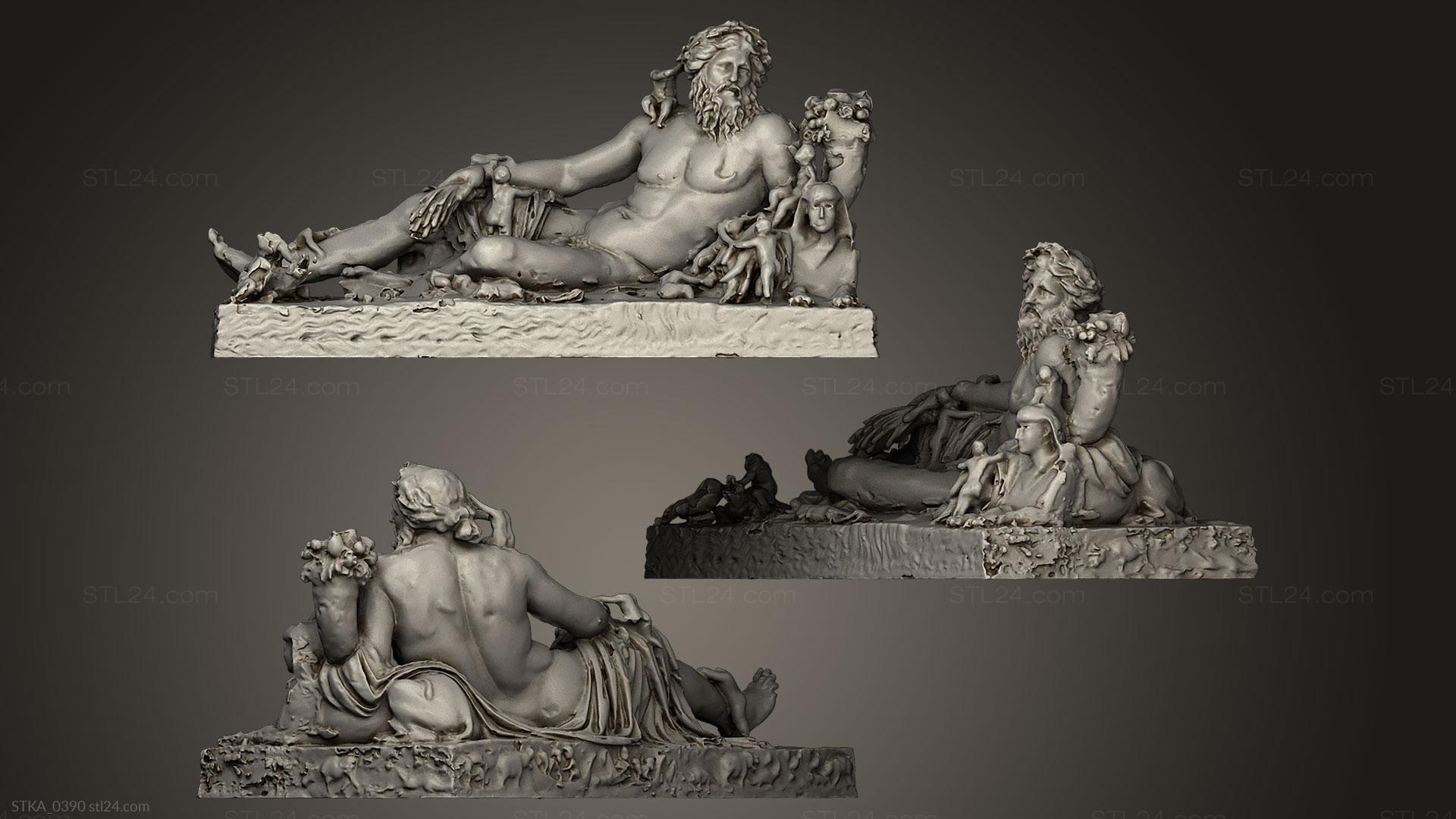Статуи античные и исторические (Ле Нил, STKA_0390) 3D модель для ЧПУ станка
